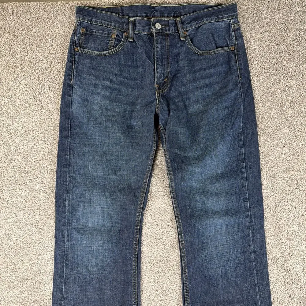 Levis 527 Jeans Men 34x34 Dark Wash Slim Bootcut Denim Western Y2K Honeycomb